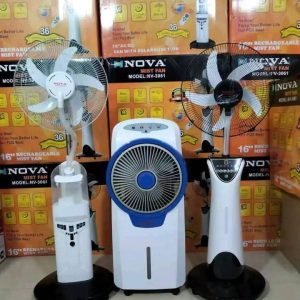 Rechargeable Table Fan With LED Light
